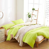 Luxury Reversible Lime Green And Cream Duvet Set